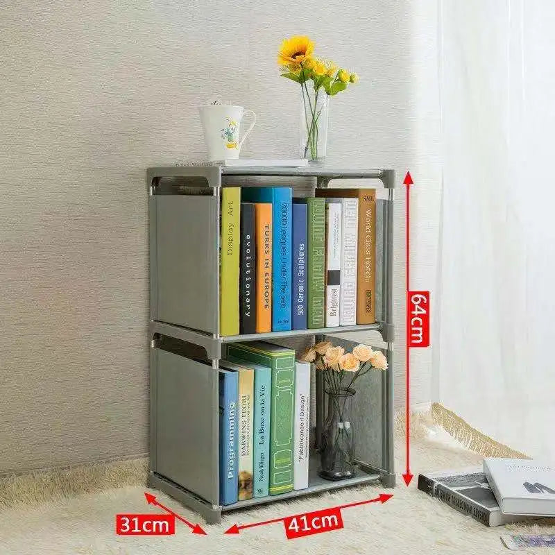 Modern Wall-Mounted Bookshelf with Gold Bookends – Decorative Bookcase for Living Room, Library & Home Office
