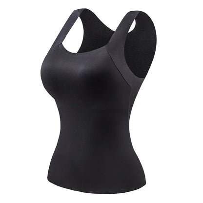 Women's Seamless Camisole with Chest Pads - Wire-Free Slim Fit Tank Top