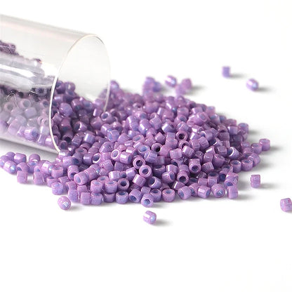 Miyuki Delica 11/0 Seed Beads - Glazed Luster Glass Beads for DIY Jewelry Making