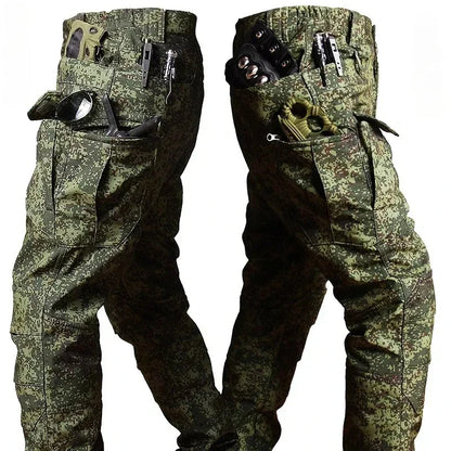 Men’s Winter Thicken Camo Tactical Suit — Waterproof Hooded Jacket & Fleece Pants Outdoor Hunting 2-Piece Set