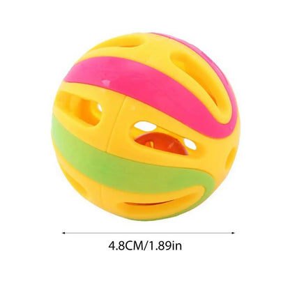 Jingle Bell Cat Toy Balls – Interactive Hollow Rattle Balls for Kitten Chasing, Pouncing & Play Exercise Toys