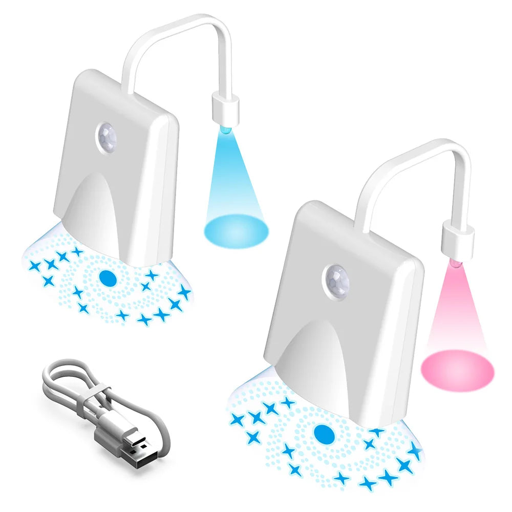 LED Motion Sensor Toilet Night Light – Automatic Body Sensing Waterproof Bathroom Night Lamp for Toilet Bowl Backlight