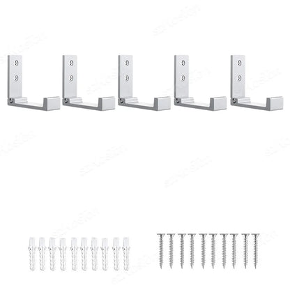 Folding Aluminum Alloy Wall Hooks – Rustproof Coat, Towel & Clothes Hanger (1/5/50 Pack)