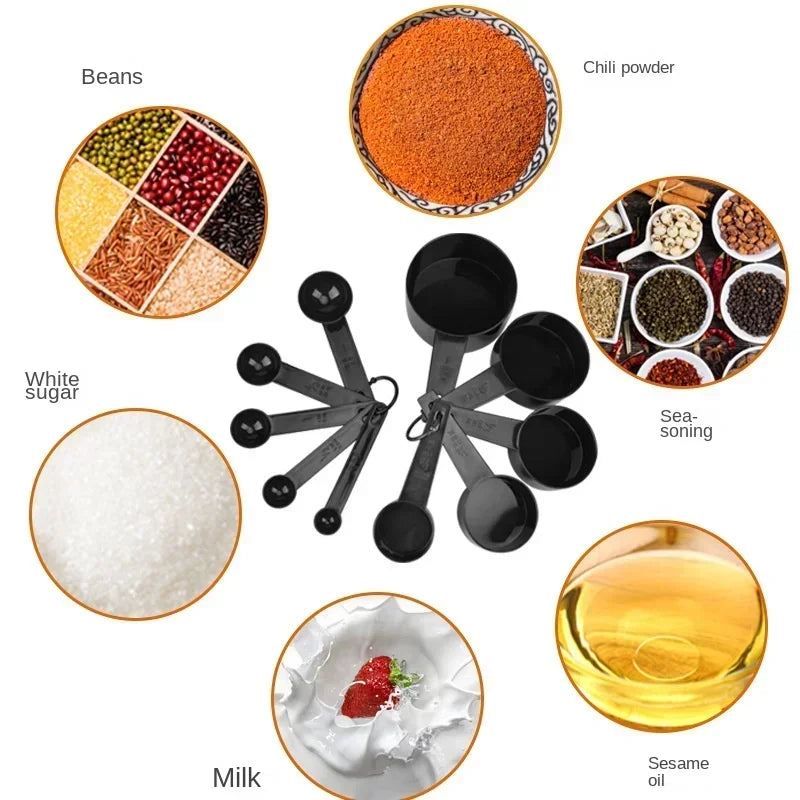 10pcs Measuring Spoons & Cups Set — Multipurpose Kitchen Baking & Cooking Tools
