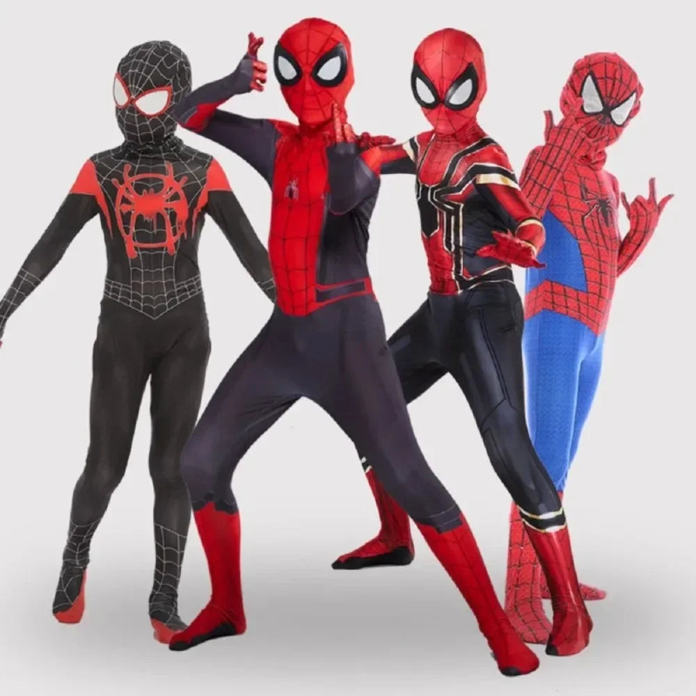 Spiderman Cosplay Costume – Adult & Kids Carnival Party Bodysuit, Movie Fan Cosplay Outfit for Boys & Girls