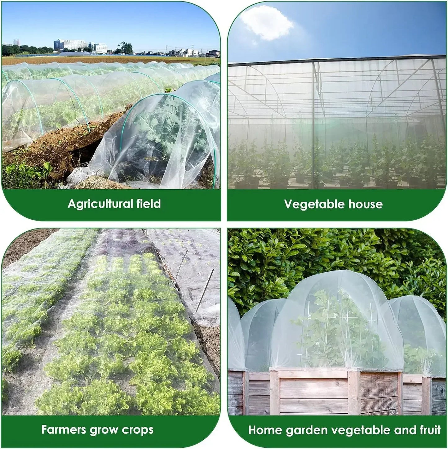 Garden Plant Insect Netting – 60 Mesh Pest Control Cover for Vegetables, Flowers, and Fruits, Bird-Proof Protective Netting