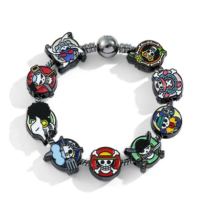 Anime Skull Charms Bracelet – DIY Pendant Vintage Bangle Jewelry