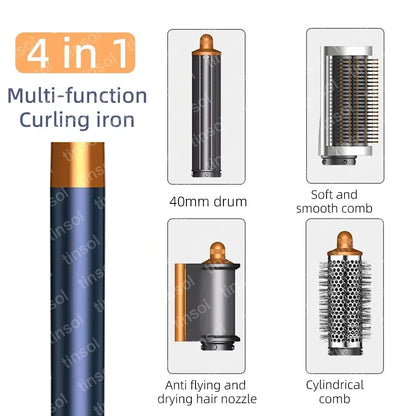 6-in-1 Multi-Function Hair Dryer & Hot Air Comb – Curling Iron & Straightener Styling Kit for Salon-Quality Results at Home