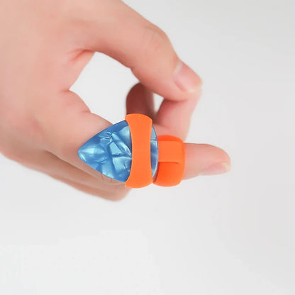 Guitar Picks Holder Finger Cover - Non-Slip Storage Cover for Folk Acoustic and Electric Guitars - Auxiliary Strumming Artifact