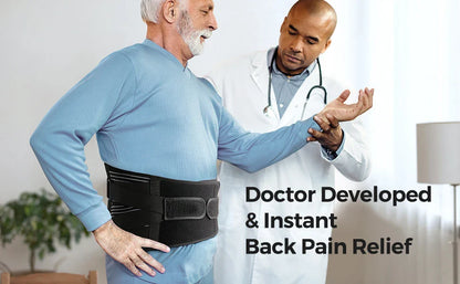 Double Pull Lumbar Support Belt — Orthopedic Waist Corset for Men & Women | Spine Decompression, Back Pain Relief & Waist Trainer Brace