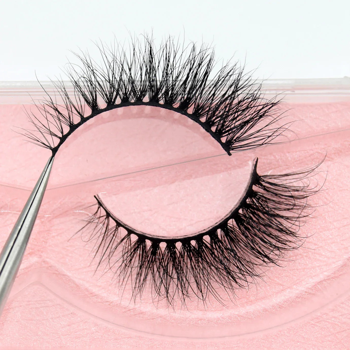 3D Real Mink False Eyelashes – Thick Handmade Strip Lashes with Glitter Packing for Makeup Beauty D101