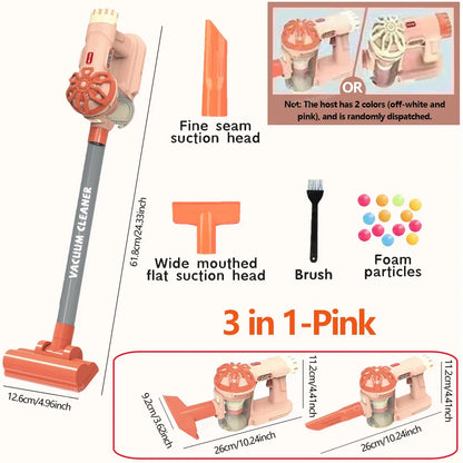 Kids Electric Vacuum Cleaner Toy Set – Simulation Role Play Housekeeping Educational Gift for Toddlers Boys & Girls