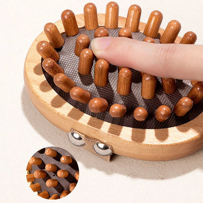 Wooden Anti-Cellulite Body Brush – Spa Air Cushion Massage Comb for Scalp & Essential Oil Therapy