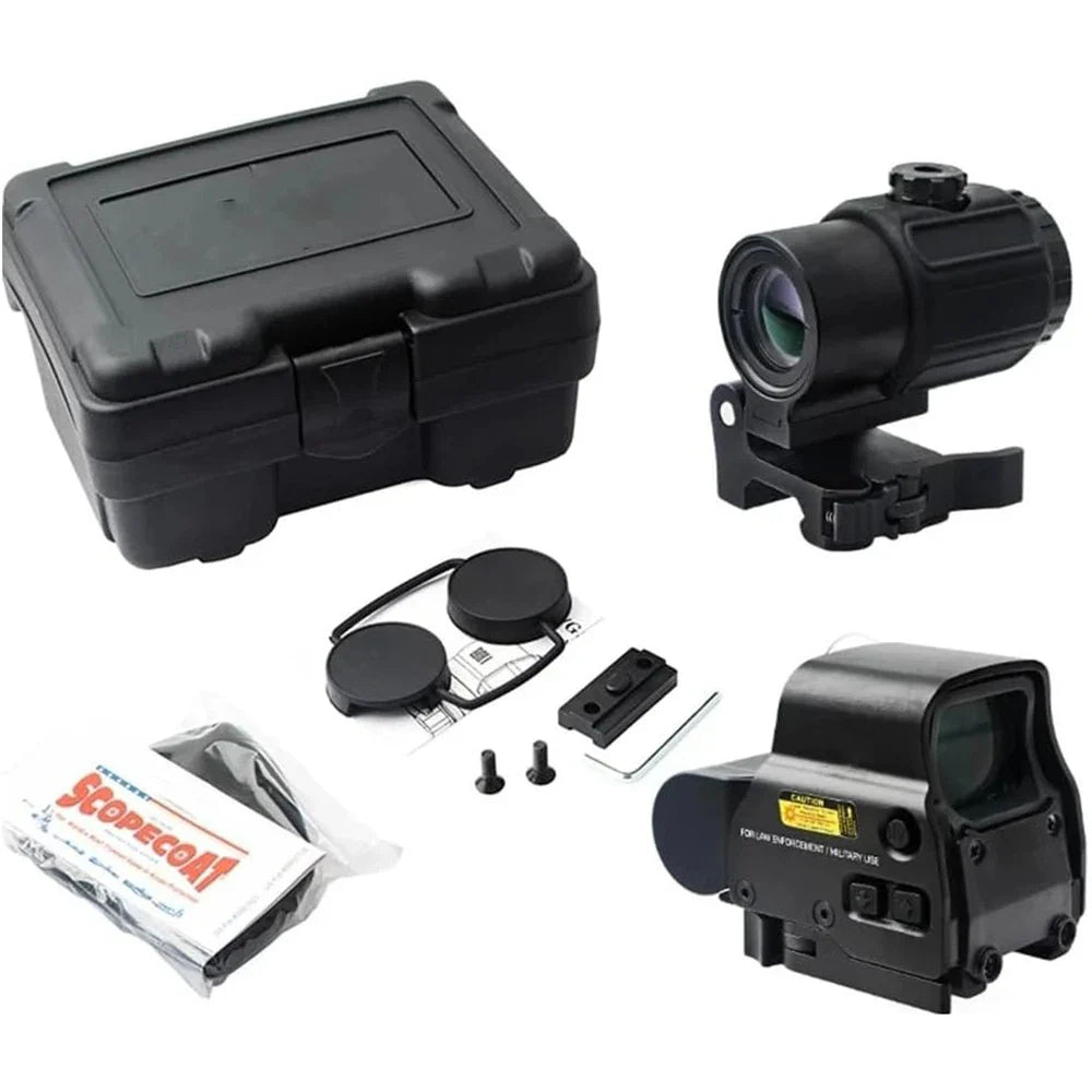558+G43 Holographic Red Dot Sight – Tactical Collimator Optic with 20mm Rail Mount & Quick Detach Lever for Hunting