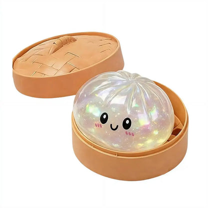 Realistic Giant Dumpling Squishy Toy – Soft TPR Bamboo Steamer Fidget Stress Relief & Creative Gift