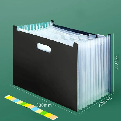 Multi-Layer A4 Standing Paper Bag – Vertical Desk Organizer & Portable File Folder for Office & School