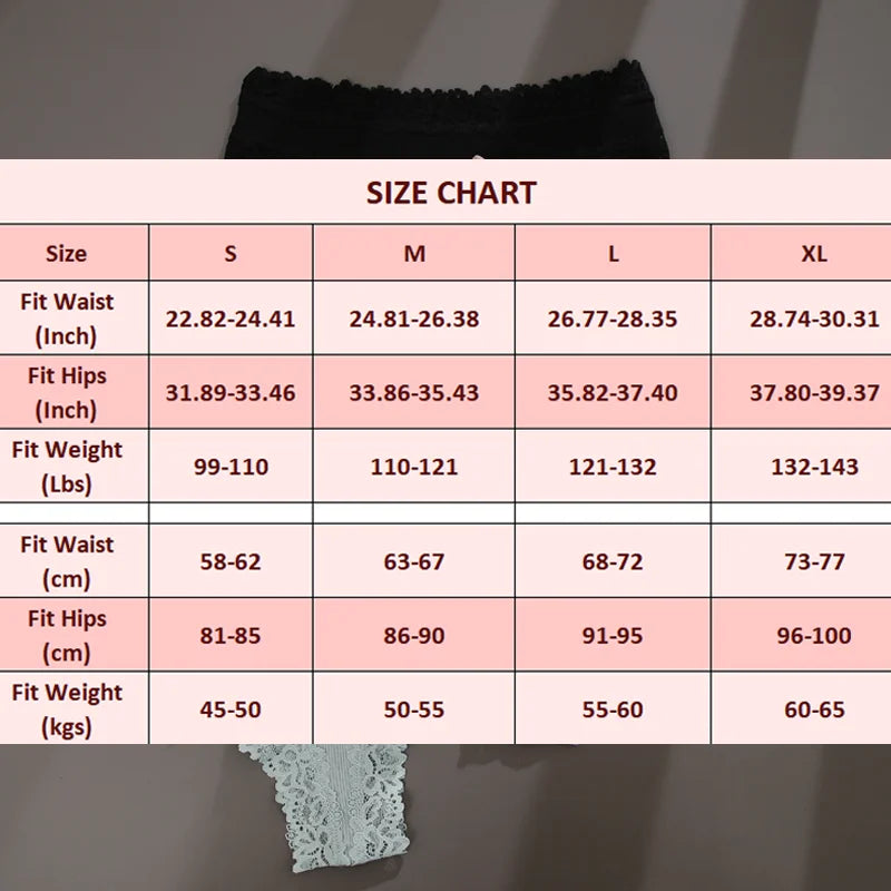 3PCS Lace Seamless Cotton Panties: Ribbed Brazilian Pants, Low Waist Women's Breathable Underwear - Plus Size Lingerie for Girls