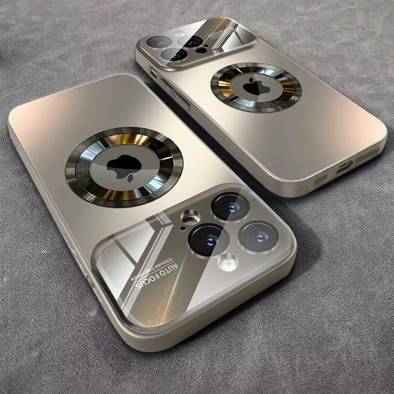 AG Matte Magnetic iPhone Case - MagSafe Wireless Charging Cover with Lens Protection for iPhone 11-17 Pro Max, Plus & Air