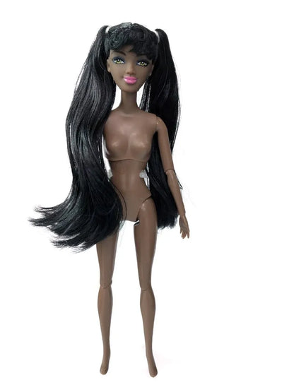 Adollya 32cm 1/6 African Doll — 10-Joint Movable Black American BJD Doll with Makeup, Toy for Girls & Kids Gifts