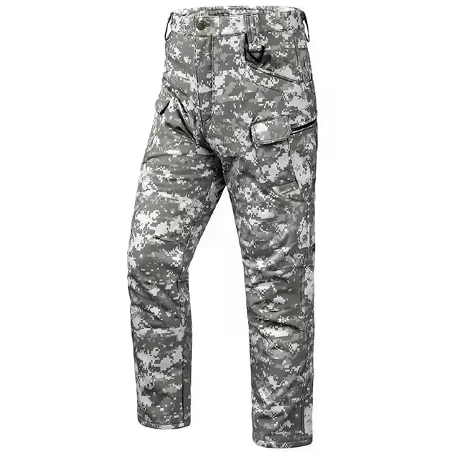 Men’s Winter Tactical Soft Shell Cargo Pants S–4XL – Windproof Waterproof Shark Skin Outdoor Multi-Pocket Combat Trousers