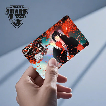 2025 Naruto Anime Holographic Laser Sticker – Shiny Film Card Skin Cover for Debit & Credit Cards
