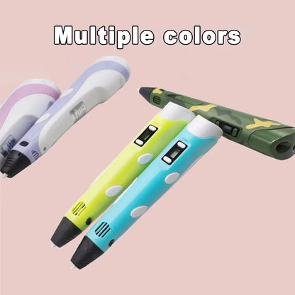 USB 3D Printing Pen – 9M PLA Children’s 3D Drawing & Graffiti Pen, Smart DIY Art Toy for Gifts