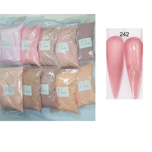 50g/100g Nude Nail Acrylic Powder Bulk Set – 4-in-1 Solid Crystal Extension, Dipping & Engraving Nail Art Monomer Wholesale