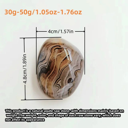 Big Silk Agate Raw Stone – Unengraved Pebble Handle Piece for DIY Jewelry, Gemstones & Stone Landscaping
