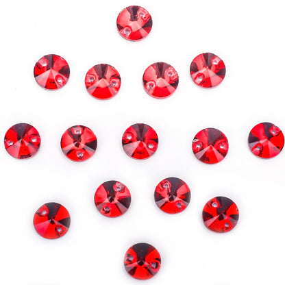 Crystal Rhinestone Flatback Beads - AB Round Shell Gems for DIY Crafts, Clothing & Wedding Decoration