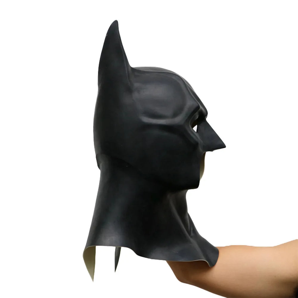 Batman Latex Cosplay Mask — Full Head Adult Halloween Masquerade & Party Costume Prop
