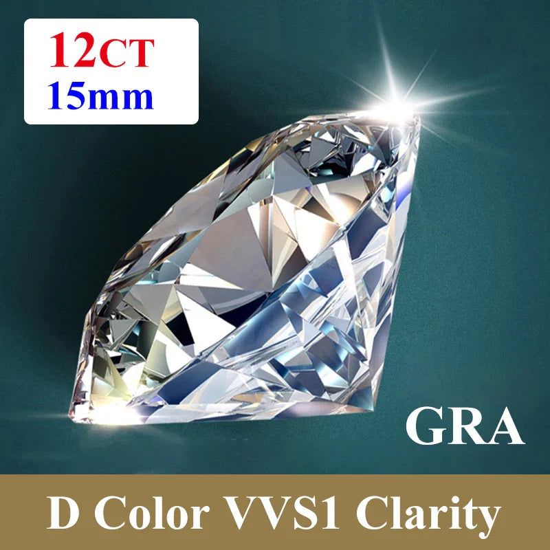 1CT Lab-Grown Moissanite Diamonds – D Color VVS1 Loose Gemstones, Full Size 0.7mm-20mm