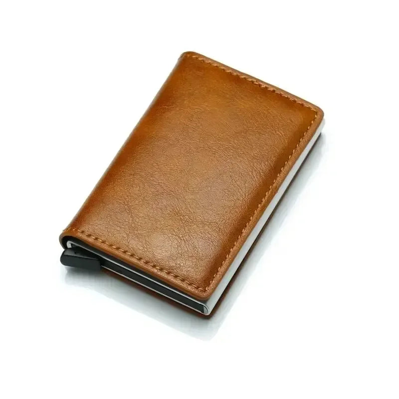 Slim RFID Aluminum Carbon Fiber Men’s Wallet – Slim Business Card & Credit Card Holder Case