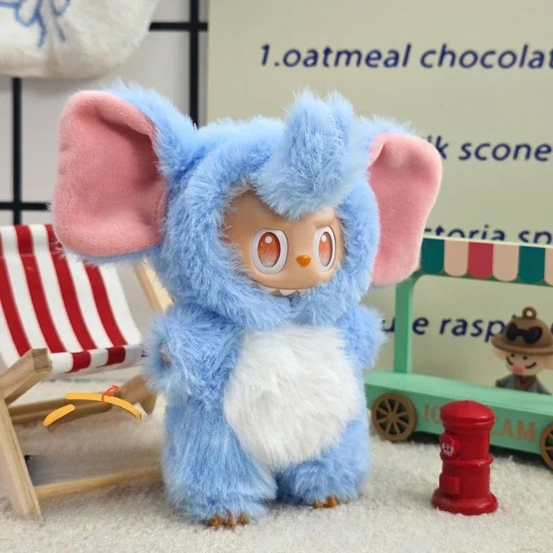 17cm Labubu Doll Clothes – Cute Dress-Up Plush Animal Set with Elephant Outfit, Fashionable & Fun
