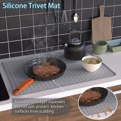 Silicone Stove Mat & Sink Protector | Electric Stove Top Cover, Insulation, Drying Pad & Personal Tablecloth for Kitchen