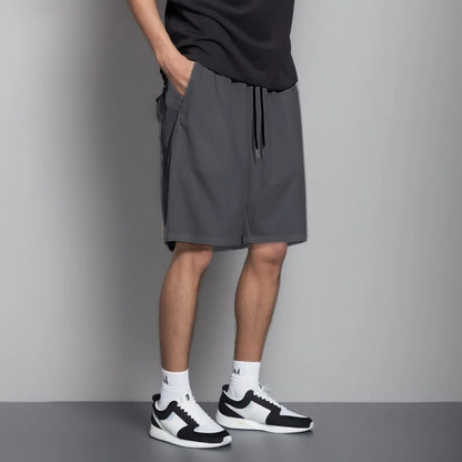 Men's Ice Silk Cargo Shorts – Thin, Loose-Fit Basketball & Sports Shorts (Big Size, Five-Point)