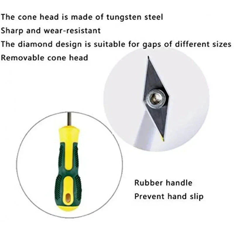 Professional Ceramic Tile Grout Remover – Tungsten Steel Drill Bit for Floor & Wall Seam Cleaning