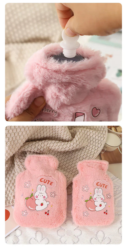 500ML Cute Kawaii Hot Water Bottle — Portable Winter Hand & Bed Warmer for Girls