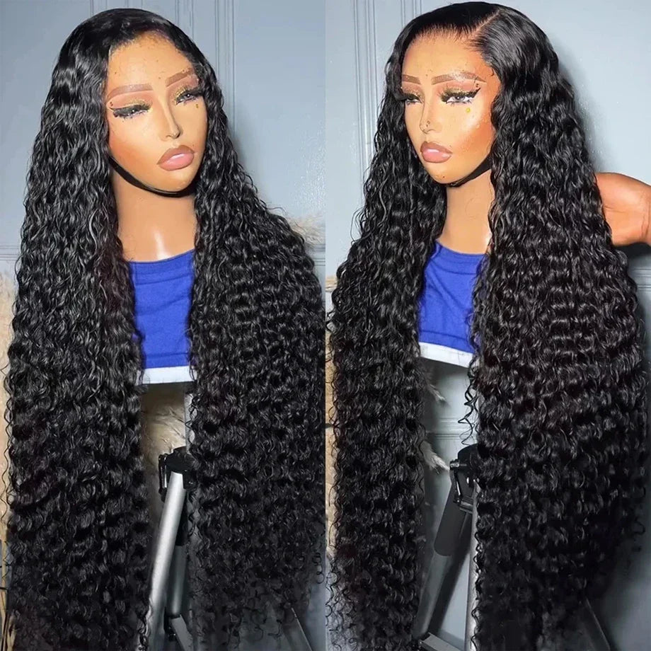 Deep Wave Human Hair Lace Front Wig – 13x6/13x4 Wet & Wavy Curly Wig for Women, Pre-Plucked 5x5 & 6x4 Closure Natural Hairline