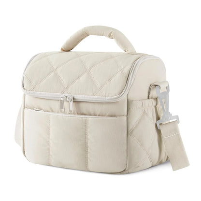 Insulated Lunch Bag - Portable Reusable Nylon Leakproof Lunch Box for Women