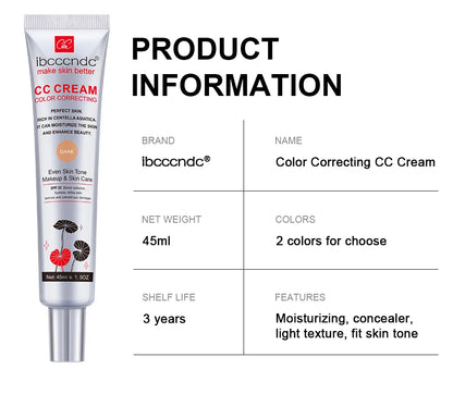 Erborian Waterproof CC Cream for Women - Moisturizing, Anti-Sweat, and Long-Lasting Makeup Protection Before Concealer