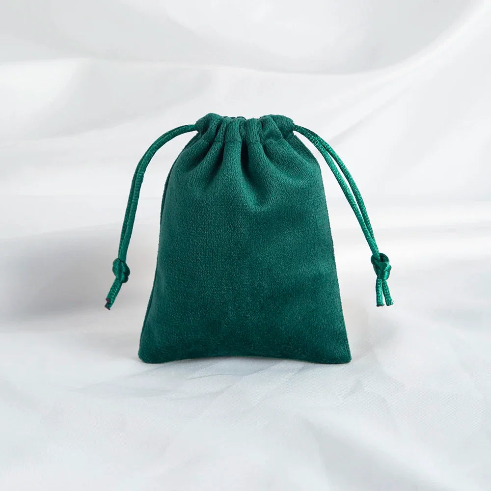 100-Pack Velvet Drawstring Jewelry Pouches - Personalized Logo Gift Bags for Wedding Favors, Candy & Makeup Packaging
