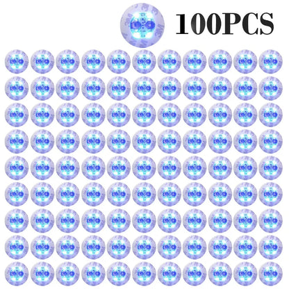 100-Pack LED Tableware Mats & Luminous Cup Stickers — Colorful Flashing Bottle Coasters for Bar, Stall, and Party Lighting