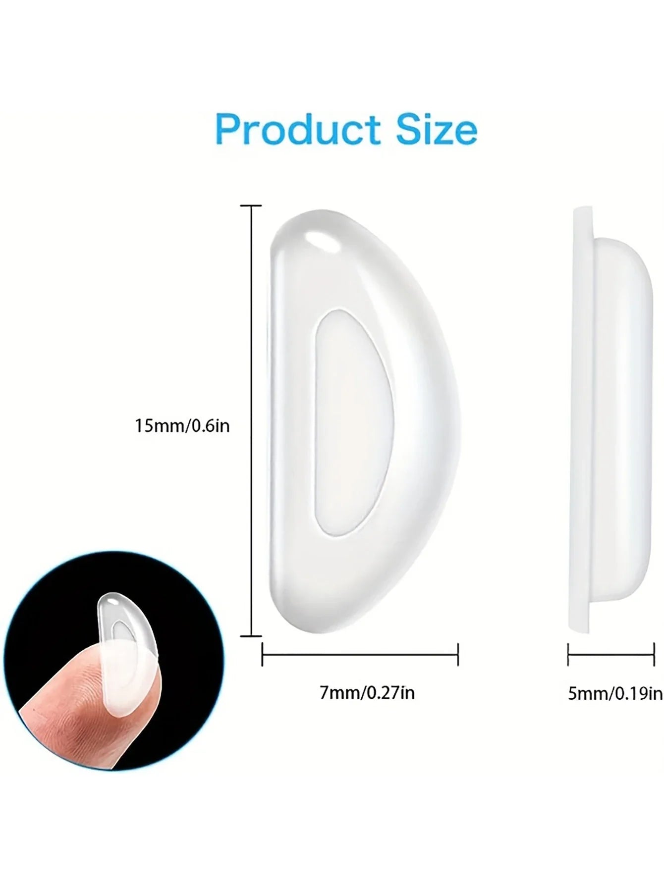 2/5 Pairs Adhesive Silicone Eyeglass Nose Pads – Anti-Slip Stick-On Nose Pads for Sunglasses and Eyewear Accessories