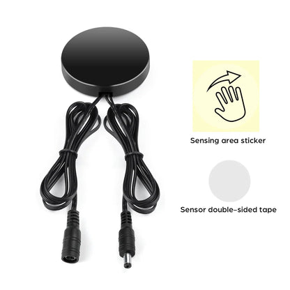 25mm Wood Panel Touch Sensor LED Light Switch - Hand Sweep Control Dimmer Switch - 12V-24V 60W Penetrable Touch Control