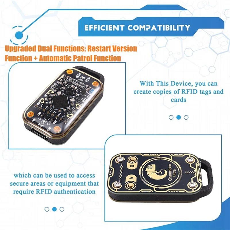 Chameleon Ultra Smart Card Emulator & RFID Key Reader – 125KHz & 13.56MHz NFC Card Duplicator with CUID Keychain