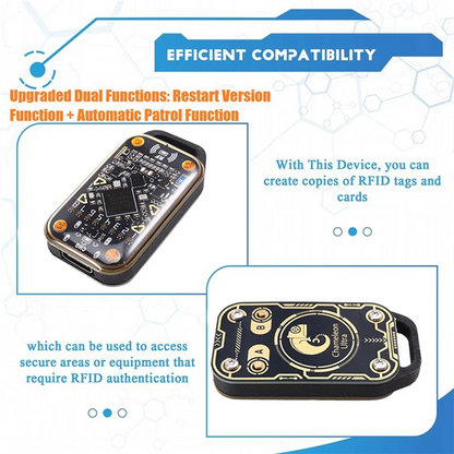 Chameleon Ultra Smart Card Emulator & RFID Key Reader – 125KHz & 13.56MHz NFC Card Duplicator with CUID Keychain