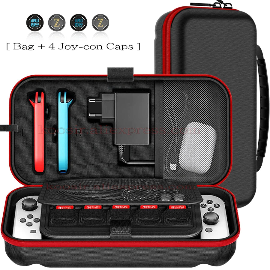 Nintendo Switch OLED Large Storage Bag — Portable Carrying Case, Anti-Scratch Oxford Cloth Travel Bag