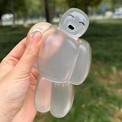 Squishy Transparent Jelly Robot Toy – Super Soft Slow Rebound Kawaii Squeeze Toy for Stress Relief and Fun
