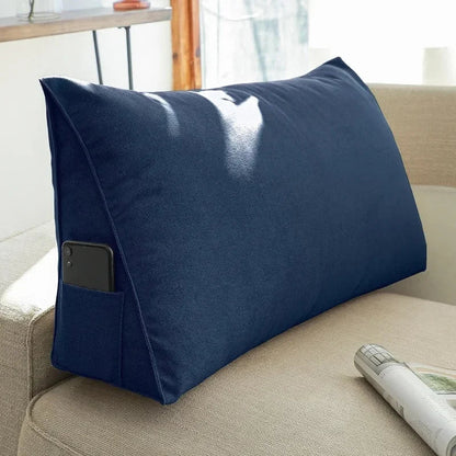 OTAUTAU Triangular Bed Backrest Cushion – Lumbar Support Lounger Pillow for Chair, Bed & Living Room Comfort Decor (KD034)