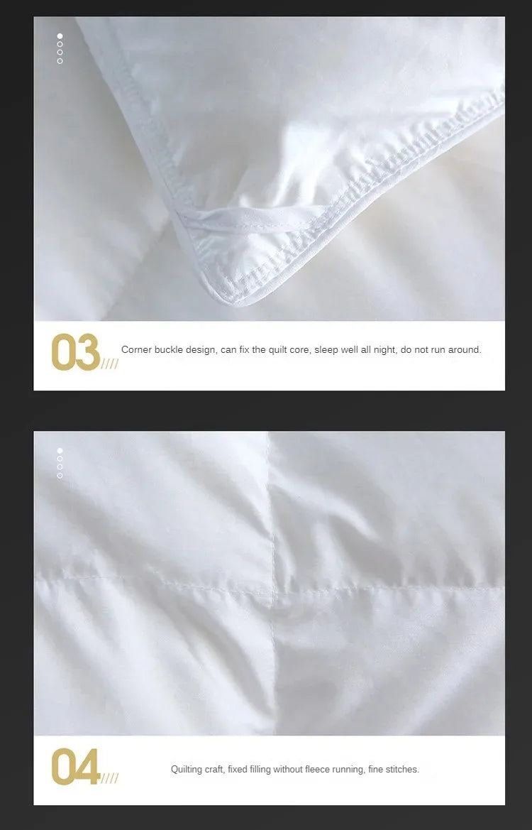 95% White Goose Down Duvet – Five-Star Hotel Quality, Warm Double or Single Goose Down Comforter